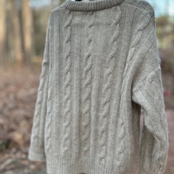 Vintage wool Men's Cream Sweater xl - Picture 2 of 7